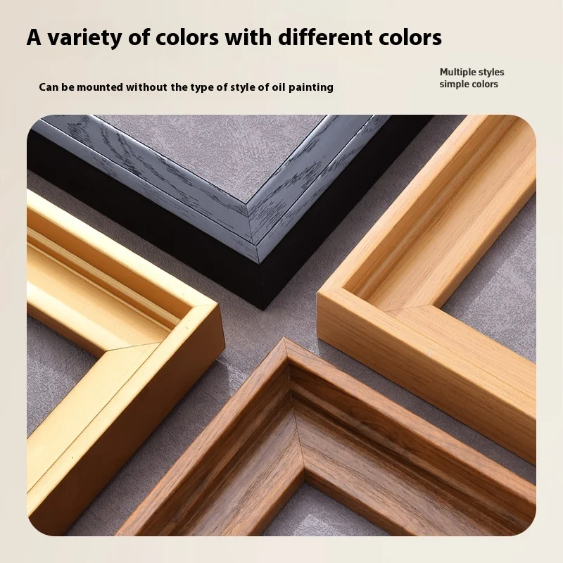 Narrow edge oil painting frame mounting frame aluminum alloy L-shaped minimalist canvas metal frame customized wall hanging