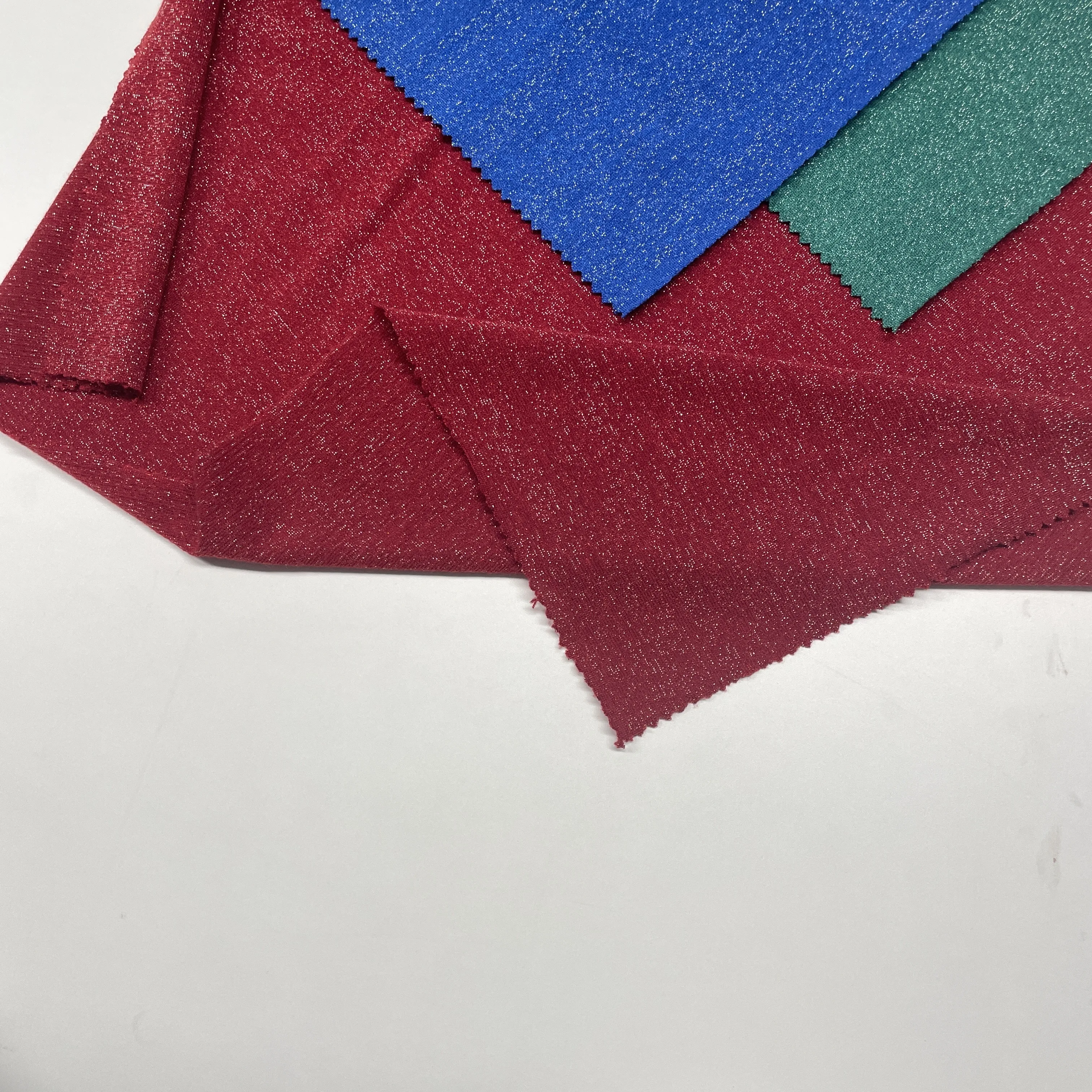 Polyester Spandex Lurex Knitted With Metallic Yarn Lurex Jersey Metallic Fabric For Dress