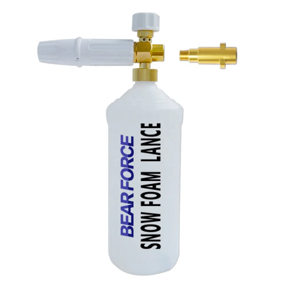 Pressure Washer White Snow Foam Lance Foam Cannon Foam Nozzle with 1L Tank & Karchers Adapter for Car Washer