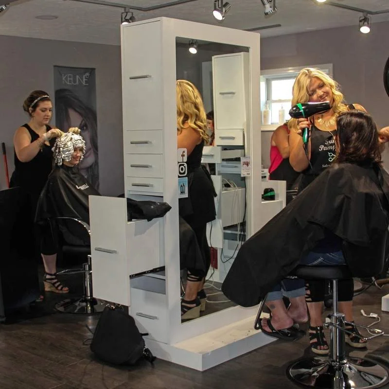 Белое Зеркало для парикмахерской, двустороннее зеркало