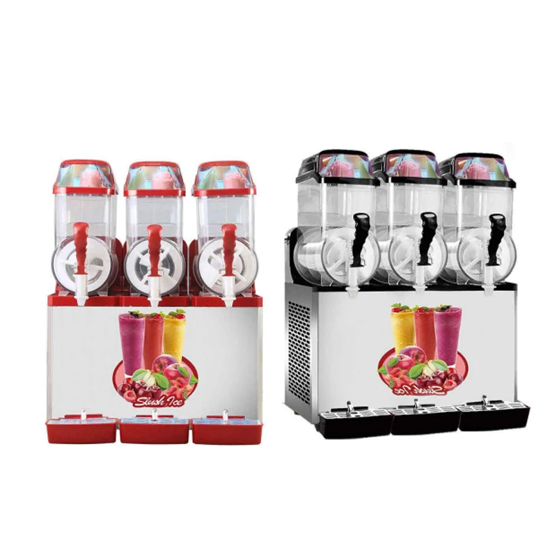 3*12L Milk tea shop and self-service restaurant smoothie machine Apple Juice Cold Drink Ice Slush Making Machine