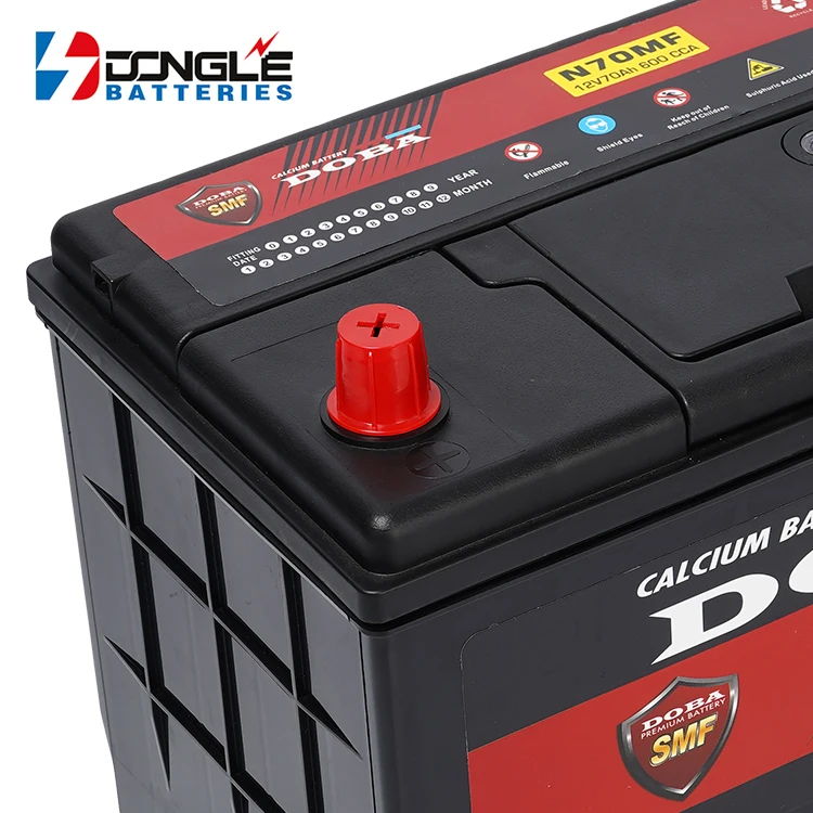 Modern Design Long Service Life Ultra High Performance Maintenance Free 12V 70Ah SMF Car Battery