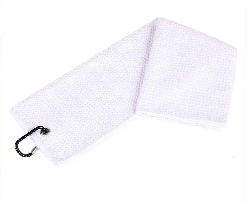 Custom Personalized Printed Cotton Material Quick Drying Golf Towel With Grommet And Golf Brush Set Blank Printing Golf Towels