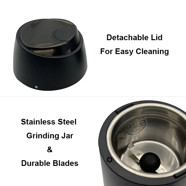 150W Electric Coffee Grinder with 50g Grinding Cup for Household Beans Spices Nuts Grains Milling