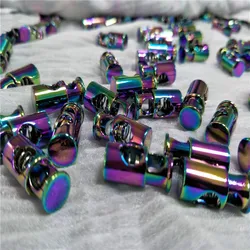 Оптовая цена, шнур для шнурков, радужная пружина, стопор с двойным отверстием, Властелин шнурков для шнурков/замок, сплав металла без никеля, свинца