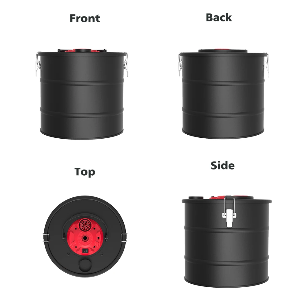 JIENUO 20L Fireplace Ash Vacuum Cleaner Wood Burner Vac Collector Dry Cleaning Equipment for Camping, BBQ, Outdoors JN019-20L