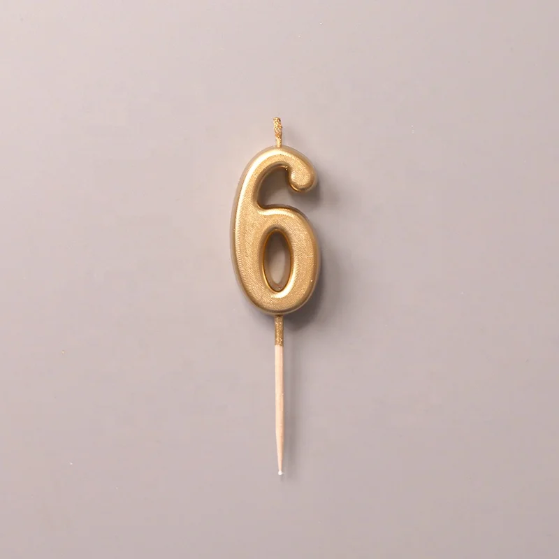 Happy Birthday Cake Candles Number 0-9 Glitter Cake Topper Decoration for Birthday Party Anniversary Kids Adults