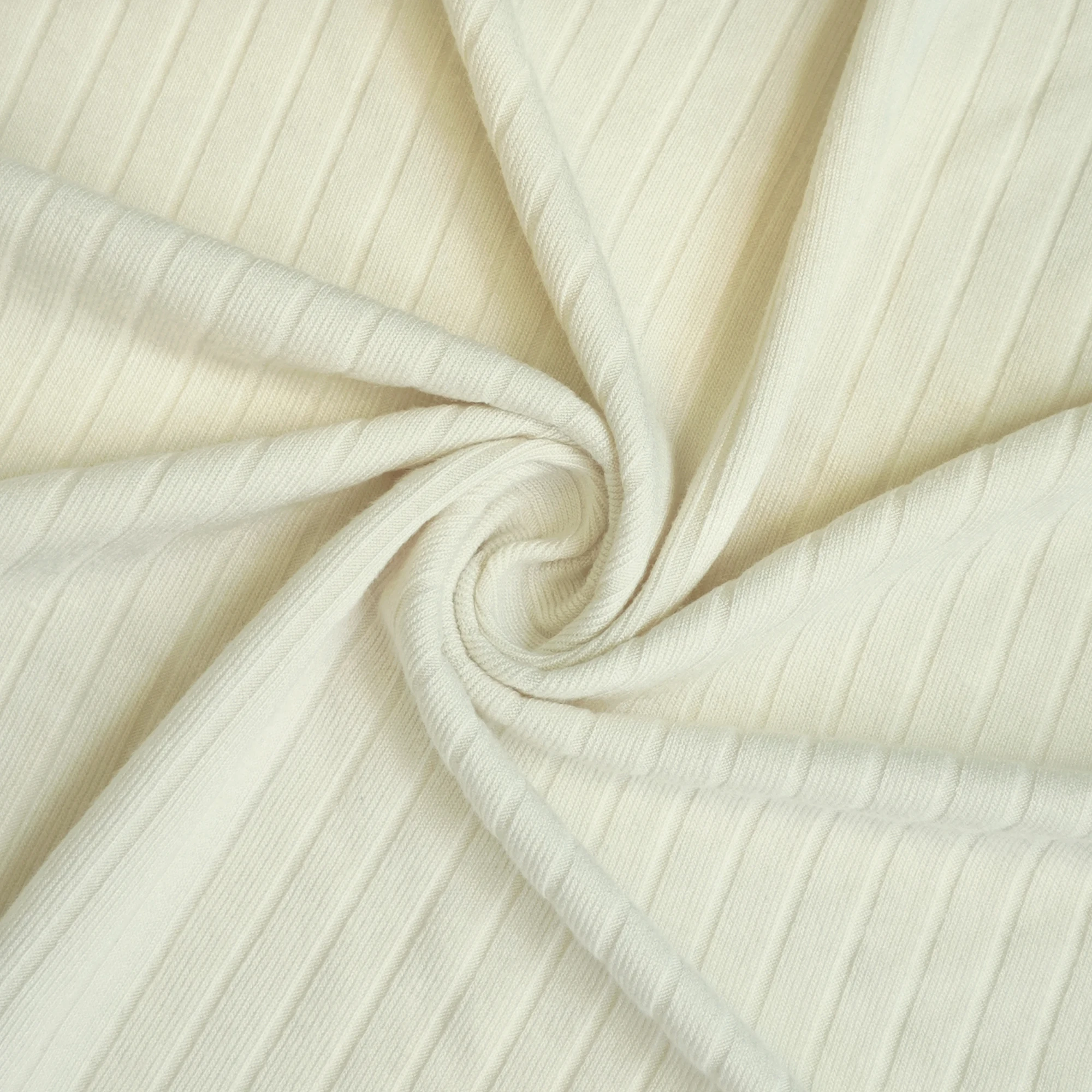 Custom Soft Anti-Bacteria Rayon Polyester Spandex Stretch Rayon 8x2 Rib Fabric For Women Clothing