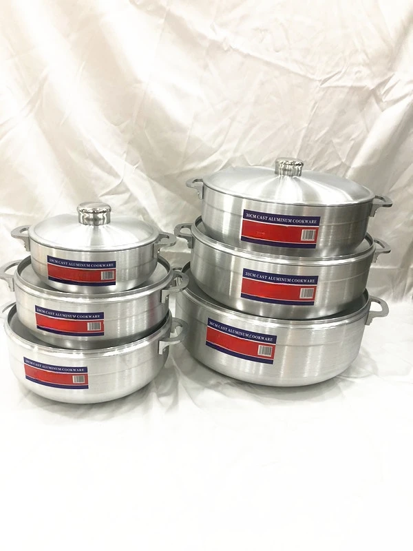 2024 Oem 6 Pieces Cheap Price Die Cast Casserole Forged Big Aluminium Kitchen Nonstick Pan Pot Cookware Sets