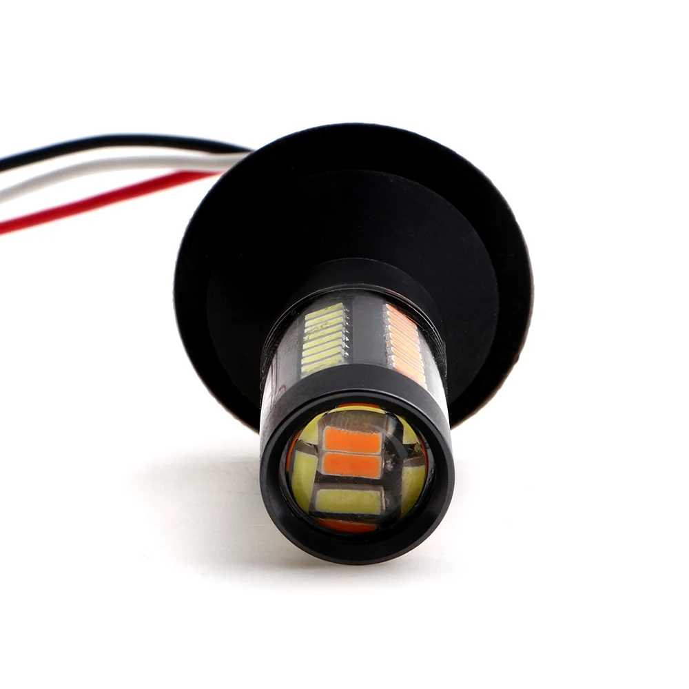  Py21W wy21w Switchback Светодиодные поворотники DRL лампы Canbus без ошибок 4014 66 SMD фонари заднего