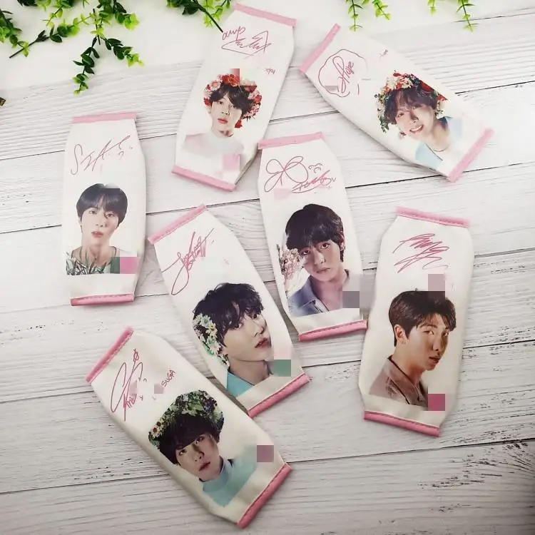 Kpop Bangtan Boys Blackpink V JK JIMIN JIN JH RM SUGA Canvas Storage Bag Pencil