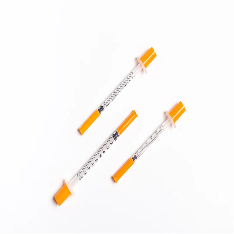 Disposable Insulin Syringe 1 ml 0.5ml 0.3ml Diabetic Insulin Syringe with Fixed Needle