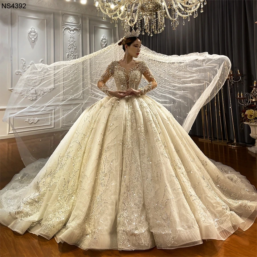 SUNNY Hot Sale Luxury Wedding Dress princess