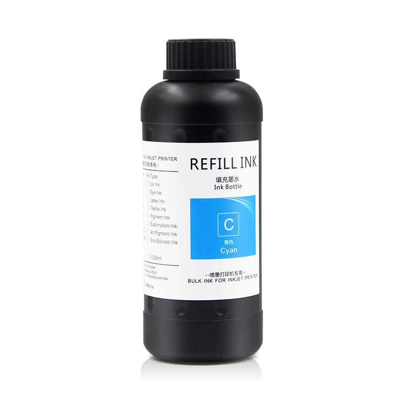 Ocbestjet 500ML/Bottle Curable UV Film Ink For Epson Head Ink Mall L800 1390 TX800 L800 UV Flatbed Printer UV Ink
