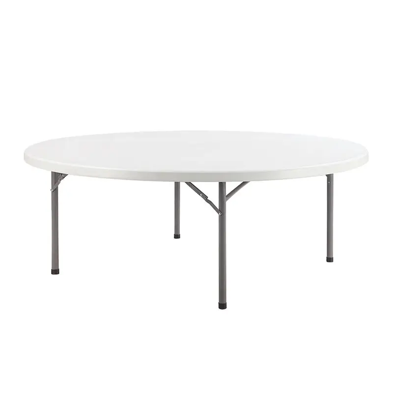 Factory Direct Sale Outdoor Banquet Wedding Garden Events Restaurant White Plastic Folding Round Table