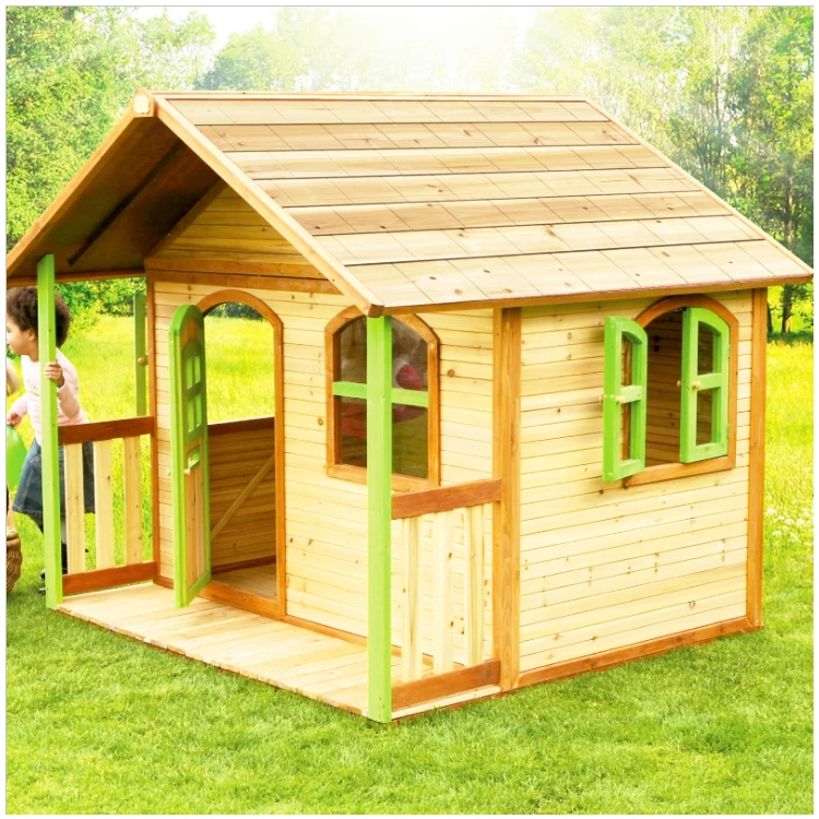 
Customized outdoor garden kids wooden play house wood play set 