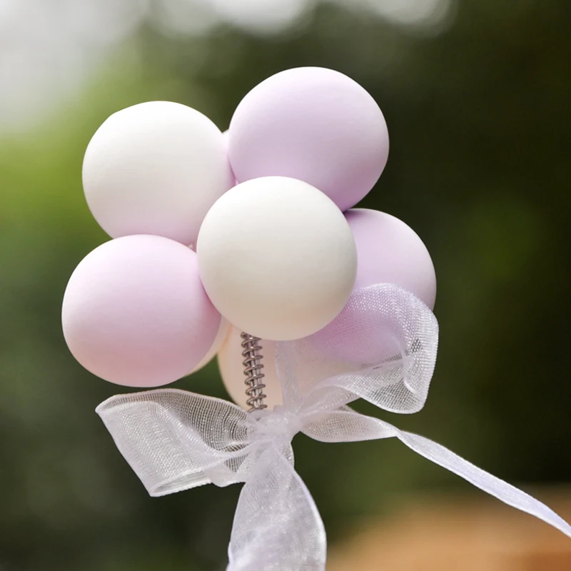 Mini Candy Color Balloons with 3M glue Vehicles Interior Accessories DIY Fairy Garden Miniature Home Decor