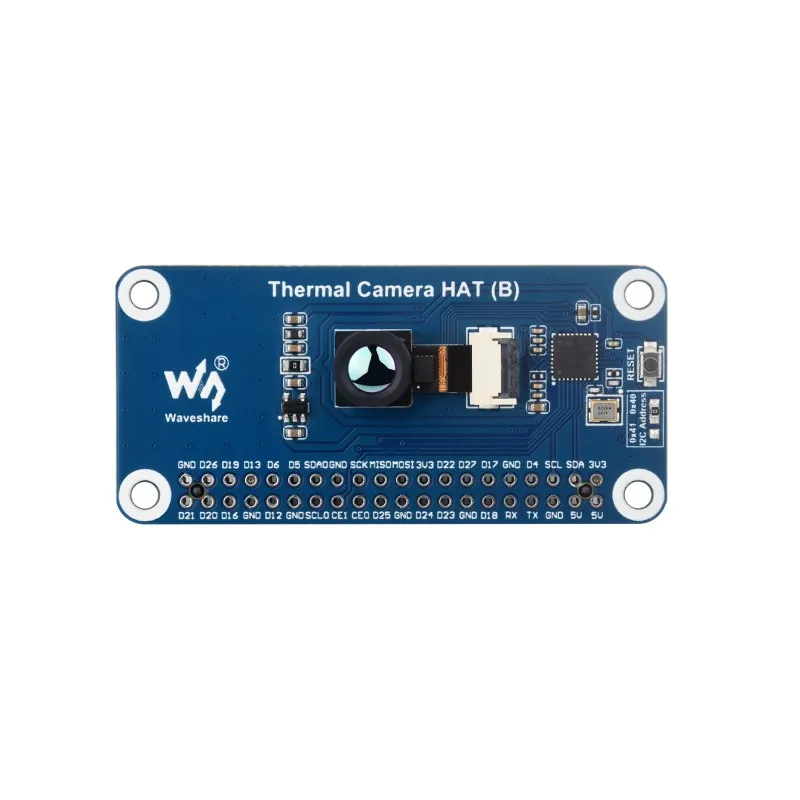 Long-wave IR Thermal Imaging Camera HAT (B) For Raspberry Pi, Options For 45° / 90° FOV, Raspberry Pi IR Camera, 80*62 Pixels
