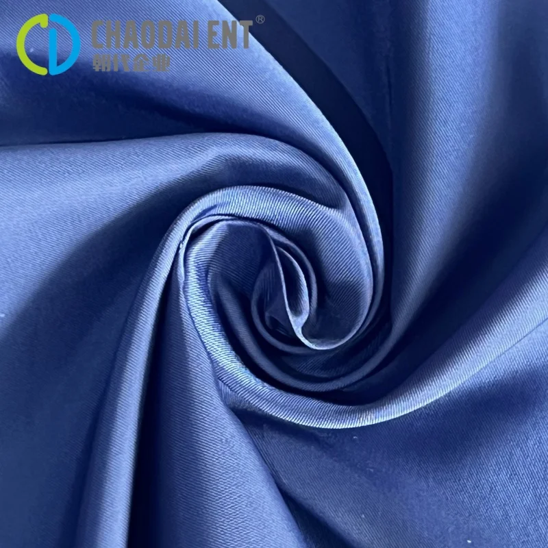 New Arrival 460T Semi-gloss Polyester Taffeta 2/1Twill GRS Dyeing 100%RPET Recycled Polyester Taffeta Fabric For Bag
