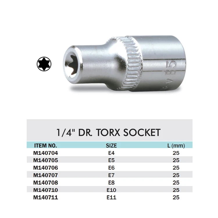 Продажа с завода, различные гнезда из хром-ванадия 1/4 дюйма dr. torx