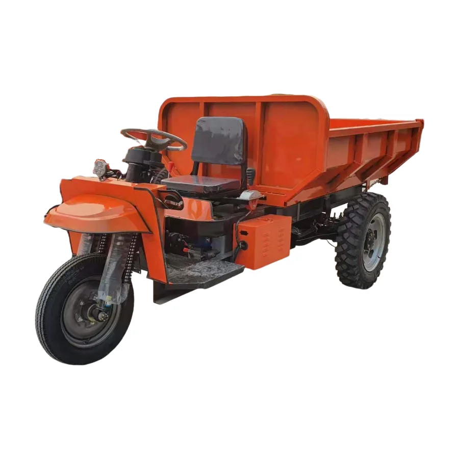 Mining electric tricycle household electric tricycle transport vehicle U-shaped bucket earth and slag dump truck