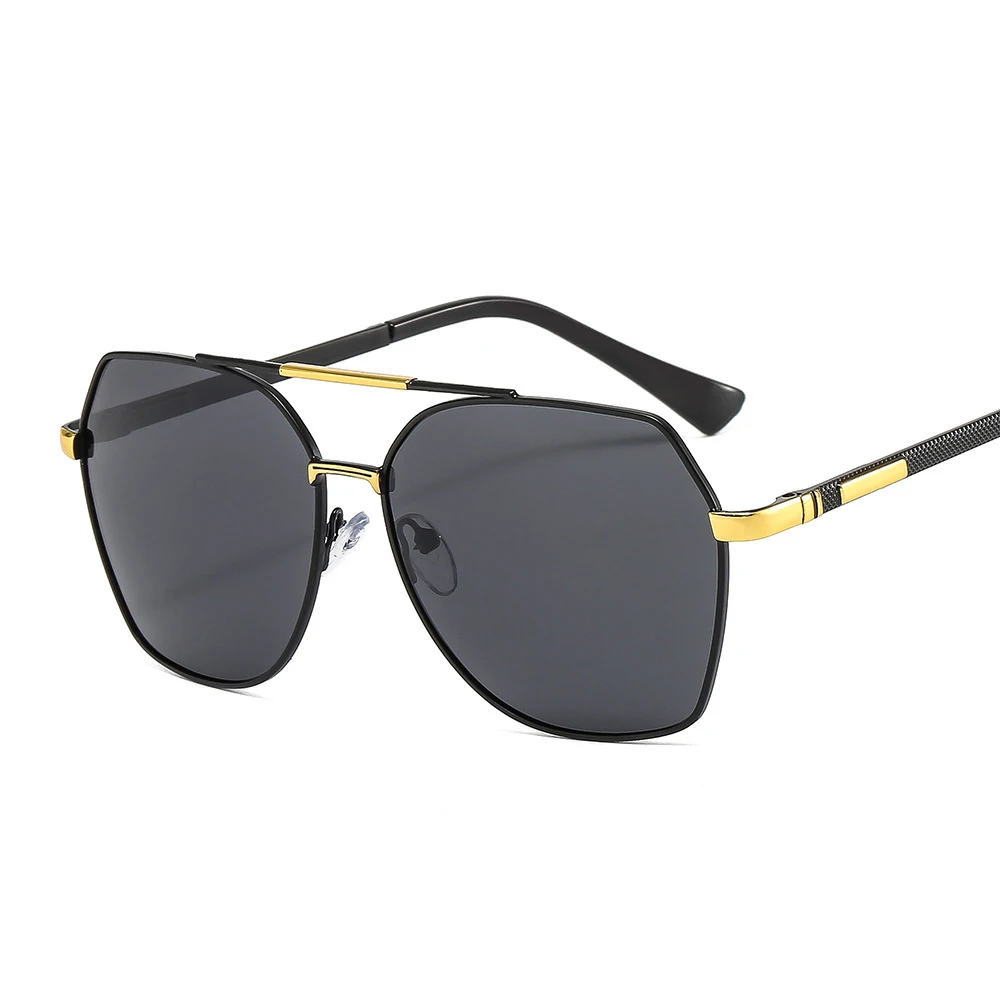 new polarized sunglasses men two-tone electroplated driving sports discoloration luxury sun glasses Double beams eye glasses