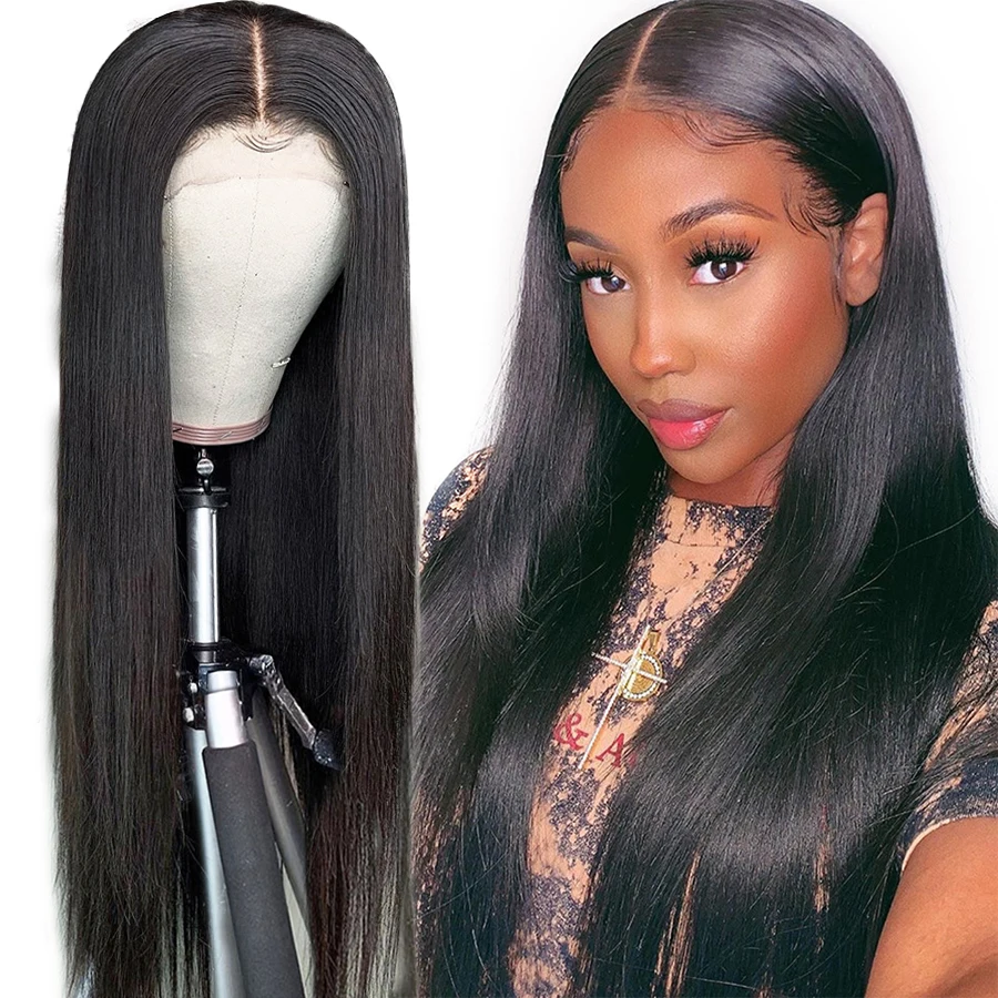 Wholesale 13x4 13x6 360 Lace Front Human Hair Wigs,Transparent Swiss Lace Straight Lace Front Wig 100% Brazilian Virgin Hair Wig