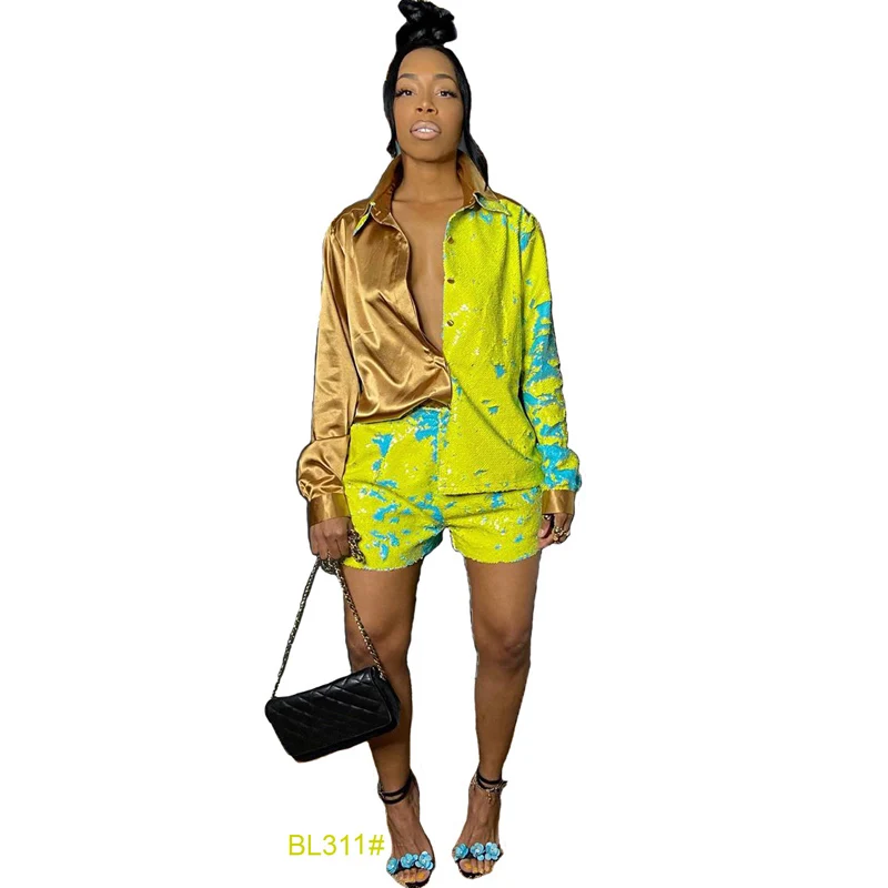 
2020 Girl long Sleeve Blouses Dress for Women Fashion two-piece shirt pants 