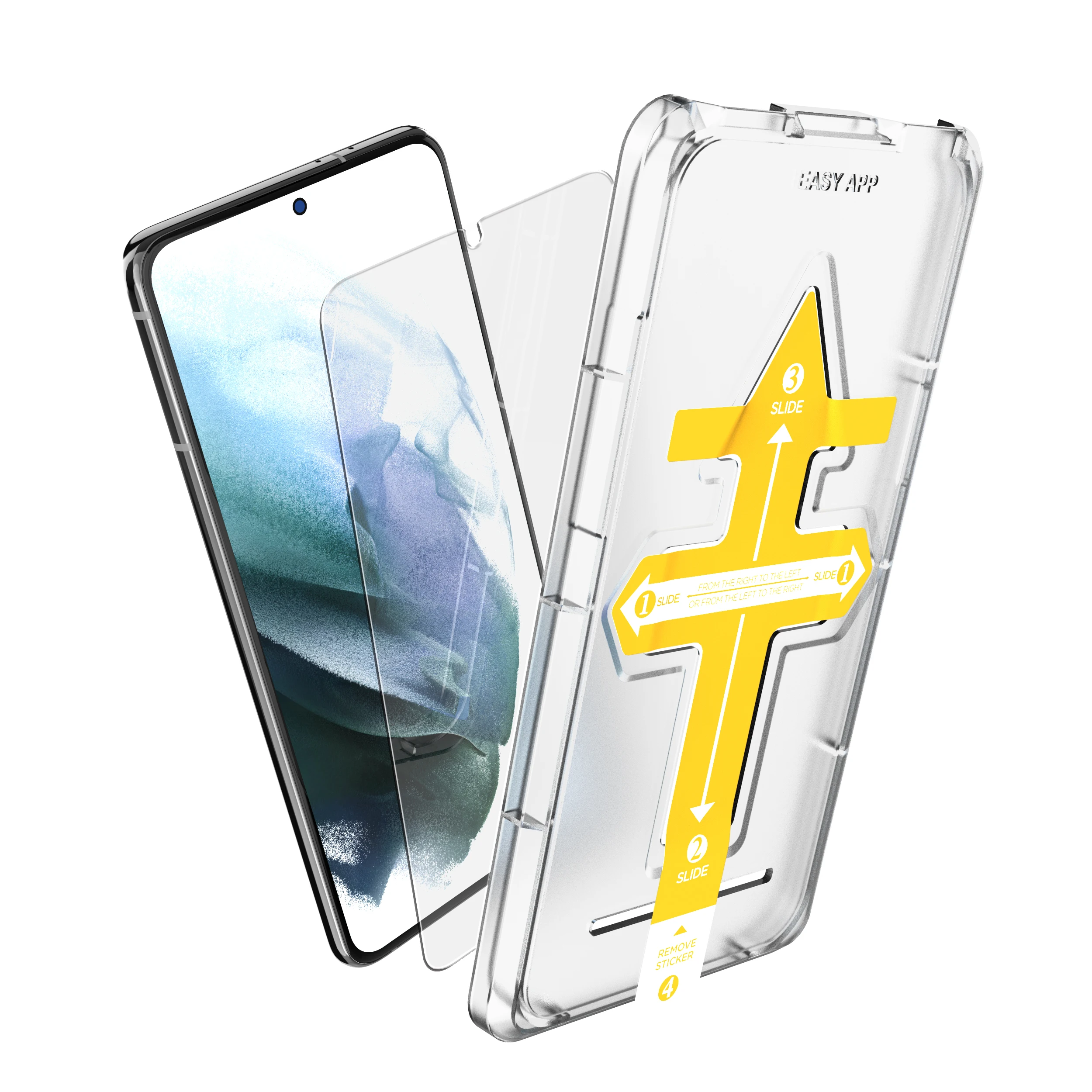 Phone Glass Protector easy app Screen Protector Tempered Glass For Samsung S21 s22 Screen Protector With Easy Installation Tray