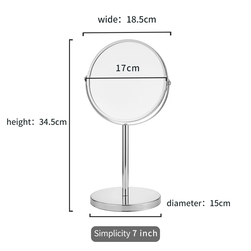 1/2/3/5 Magnify Table Mirror Classical Beauty Mirror with Dual Sides Wholesale Desktop Mirror of Mental