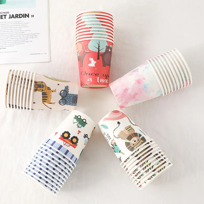 paper coffee hot drinking cup mini black disposable double wall with cover plate coffee popcorn paper cups