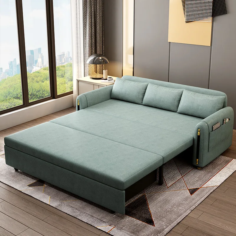 Hot selling luxury sofa bed furniture technical cloth fabric upholstered folding sofa bed with storage function