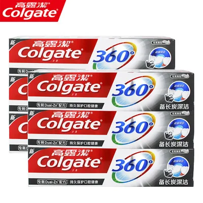 
Colgate 360 Beichang Charcoal deep cleansing white essence gingival cleansing deep cleaning fresh breath toothpaste 180g 