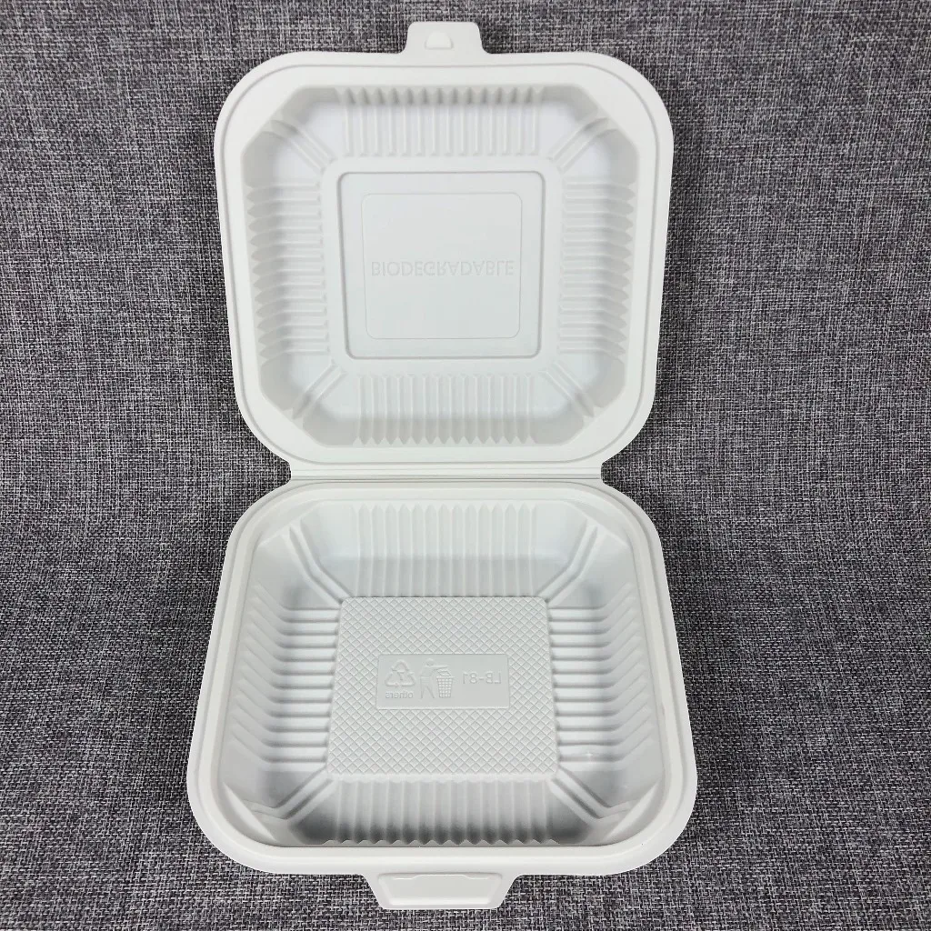 Z9 биоразлагаемый одноразовый Ланч-бокс из кукурузного крахмала столовая посуда для ресторана Обеденный набор пластиковая упаковка пищевой