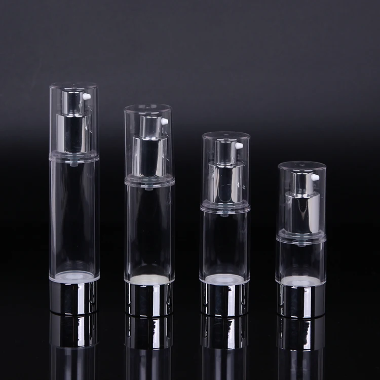 
15ml 30ml 50ml silver airless pump bottle new cream cosmetic container 