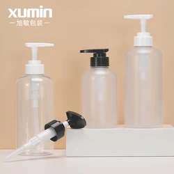 300/500ml Shampoo Bottle Wholesale Clear Frosted Pet Plastic Lotion Pump Bottle With White Lotion Pump Head Sanitizer Bottle