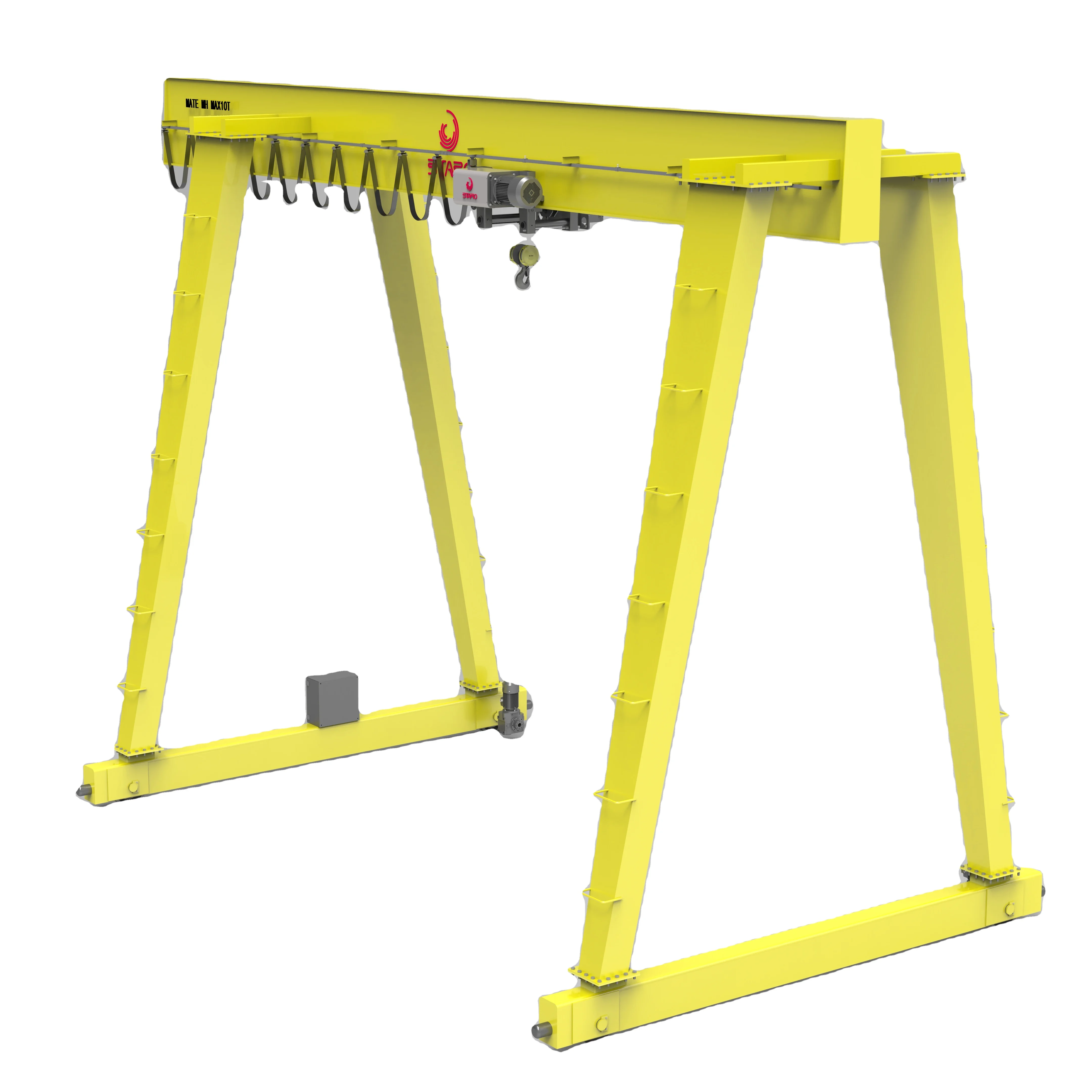 Factory OEM 5 Ton Mobile gantry crane Single girder gantry crane small gantry crane rubber tire rail
