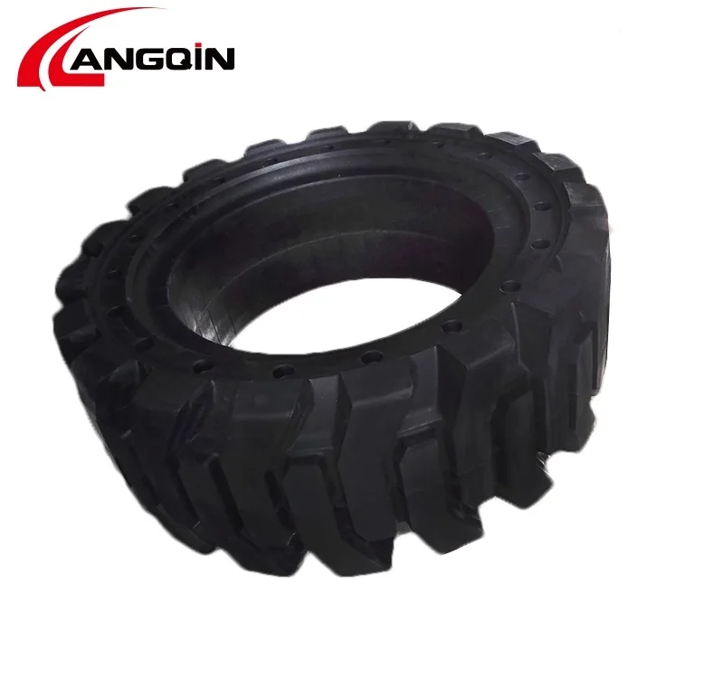ANGQIN brand 385/65-24 press fit wear-resistant Airless tire forklift tire has good shock absorption performance