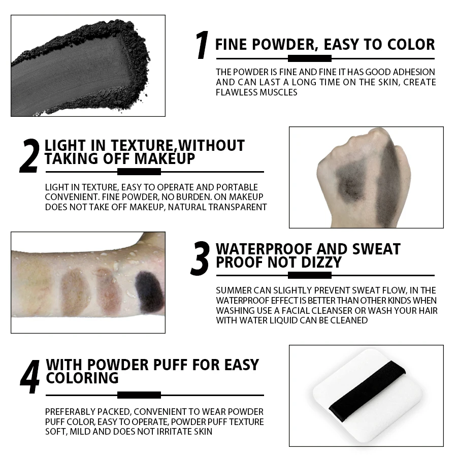 Customized Waterproof Hairline Shadow Powder Immediacy Fluffy Hair Building Fibers For Eyebrows Beard Line Hair Lose Concealer