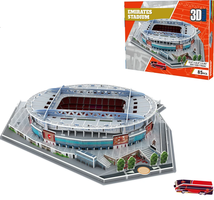 Old Trafford Nou Camp Toy Football Stadium Building 3D Paper Jigsaw Puzzles DIY Assembly Tos