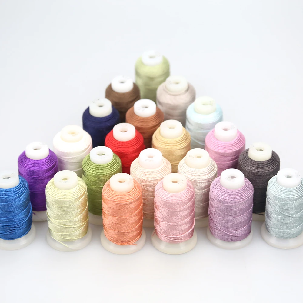 Hobbyworker Wholesale High Quality 260 Yards 100% Silk Natural  Silk Tangerine Jewelry Silk Cord