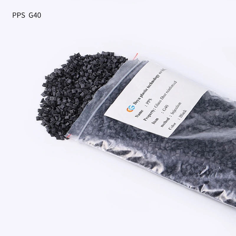 PPS G40 High Temperature Resistance Wear Resistance PPS Black Color Plastic Pellet For Microwave Oven