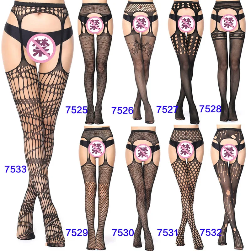 Cowinner 2020 Black Sexy Womens Fishnet Tights Suspender Pantyhose Thigh High Stockings