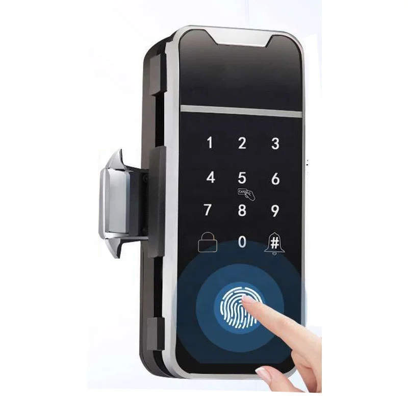 Password Fingerprint with Built-in Central Locking for Office Glass Sliding Doors