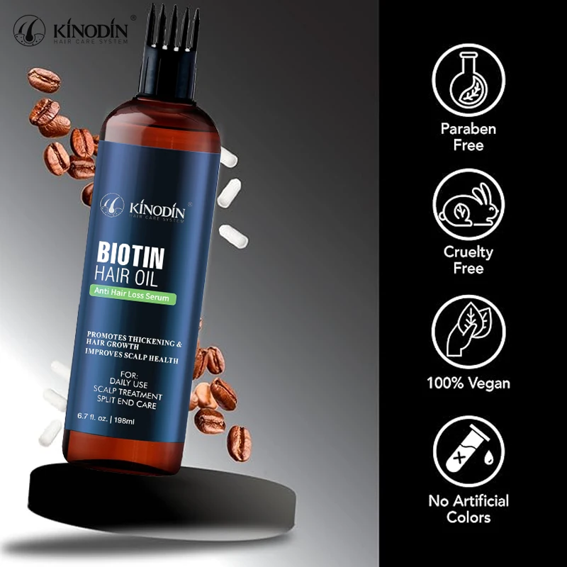 Private Label Natural Biotin  Hair Growth Oil Hair Regrowth Treatment Scalp Care Massage Hair Scalp Oil