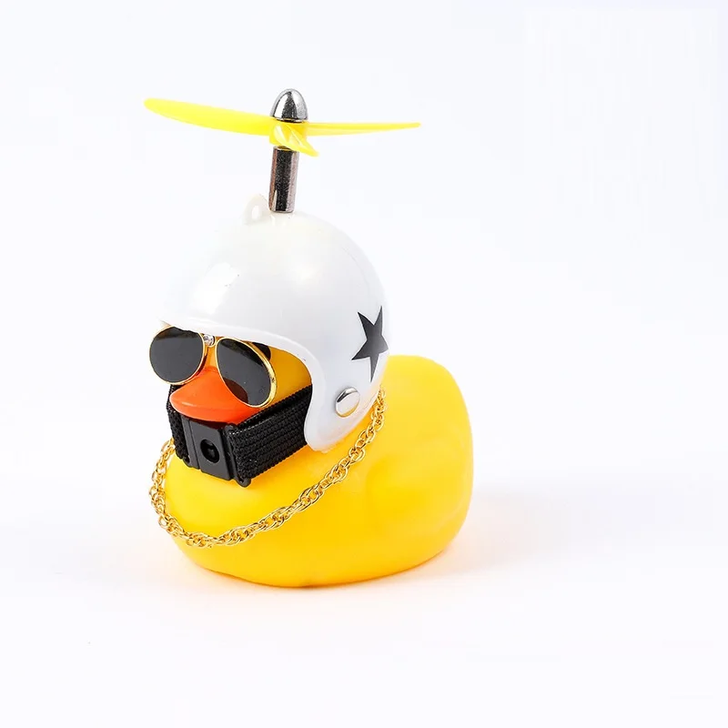 Cycle light with horn Duck Yellow electric car decoration Duck Shape Rubber Duck Helmet Toys christmas gifts for kids toys