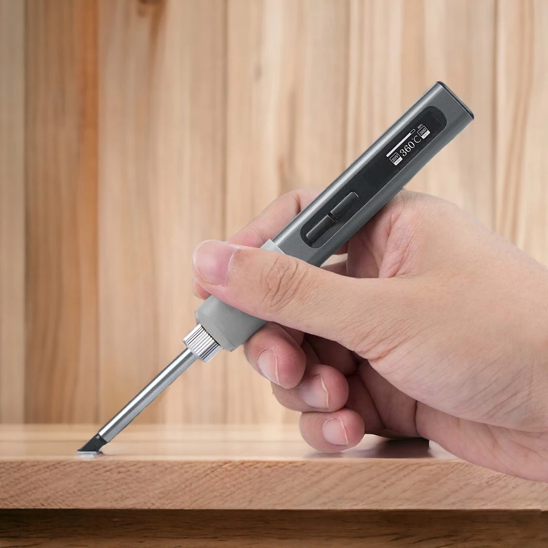 Intelligent Portable Electric OLED Screen Display 65W High Power Soldering Iron USB Type C Interface Spot Welding Kit