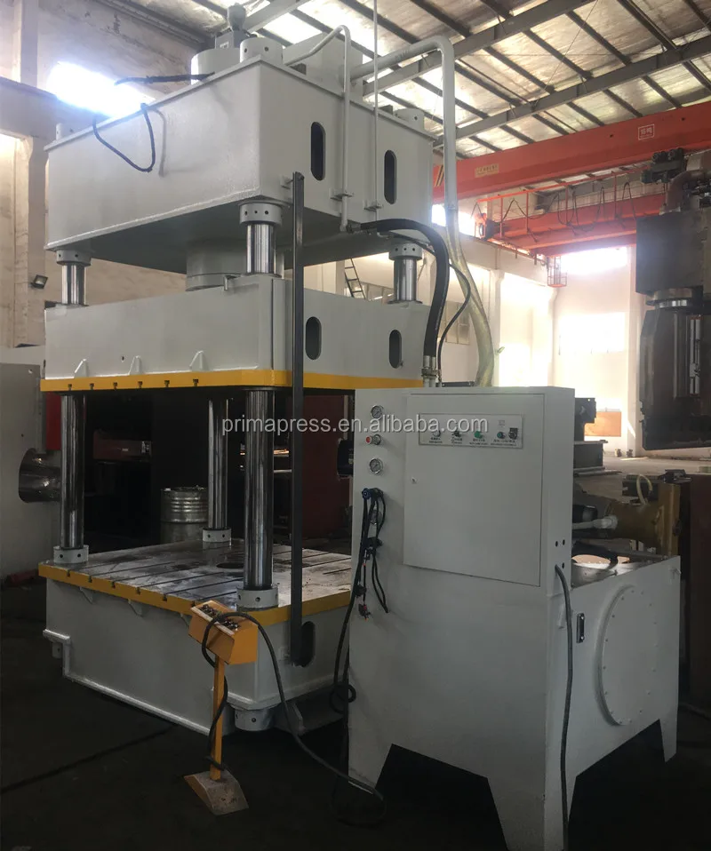 500 t four columns hydraulic press machine , cold pressing stainless steel tank cover head making machine
