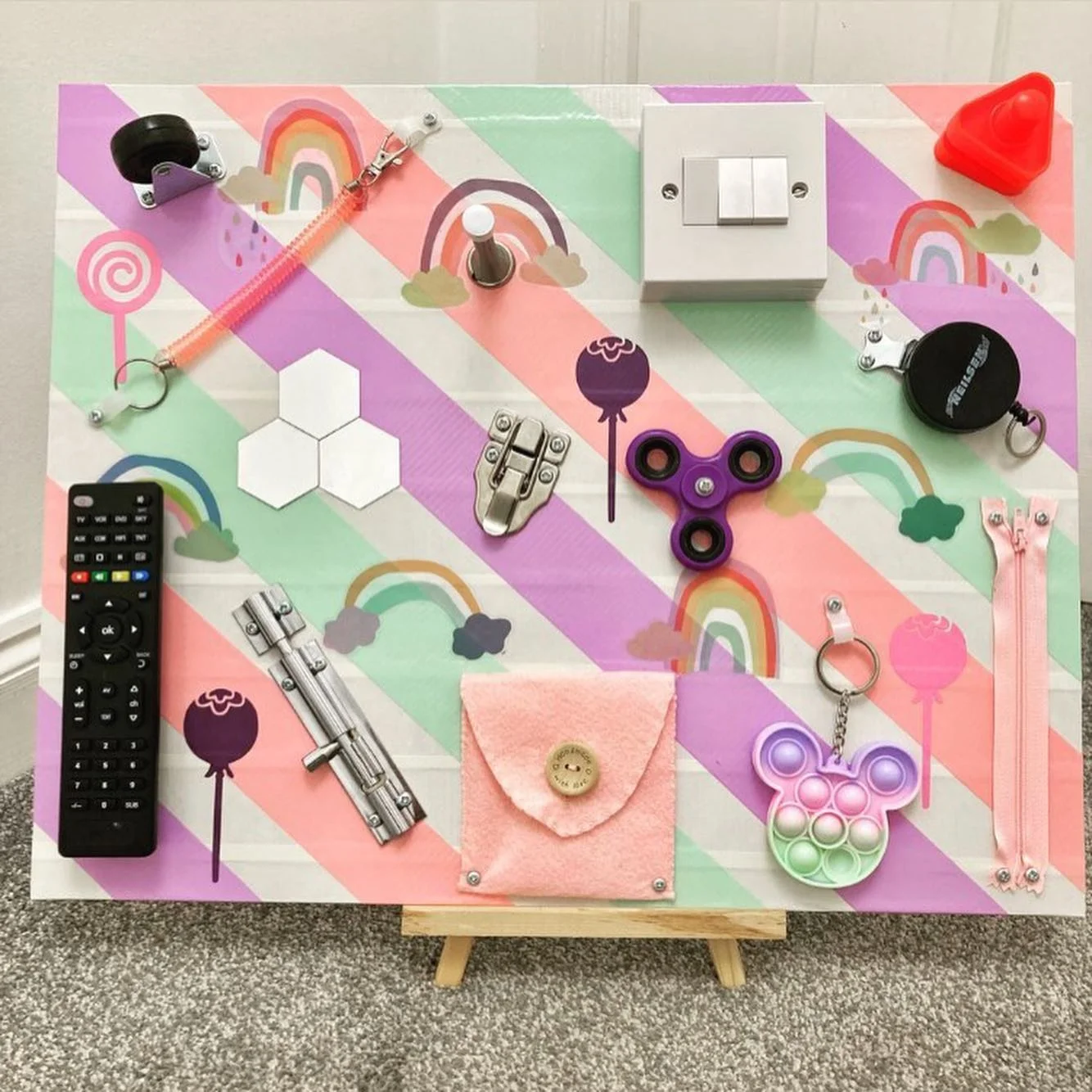 Hot Sale High Quality Wooden Busy Board Sensory Toys Toddler for Preschool Learning Activities