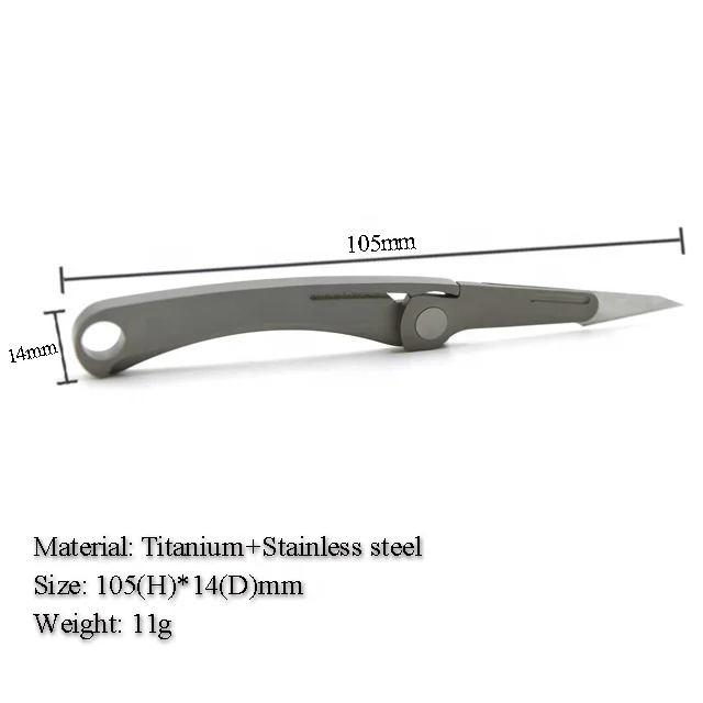OEM Folding Pocket Knife With Stainless Steel Blade EDC Pocket Utility Knife Titanium Folding Knife